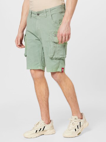 ALPHA INDUSTRIES Regular Cargo trousers in Green: front