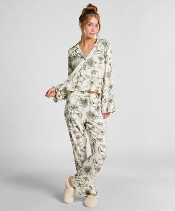 Pantalon de pyjama 'Storylover' Hunkemöller en blanc : devant