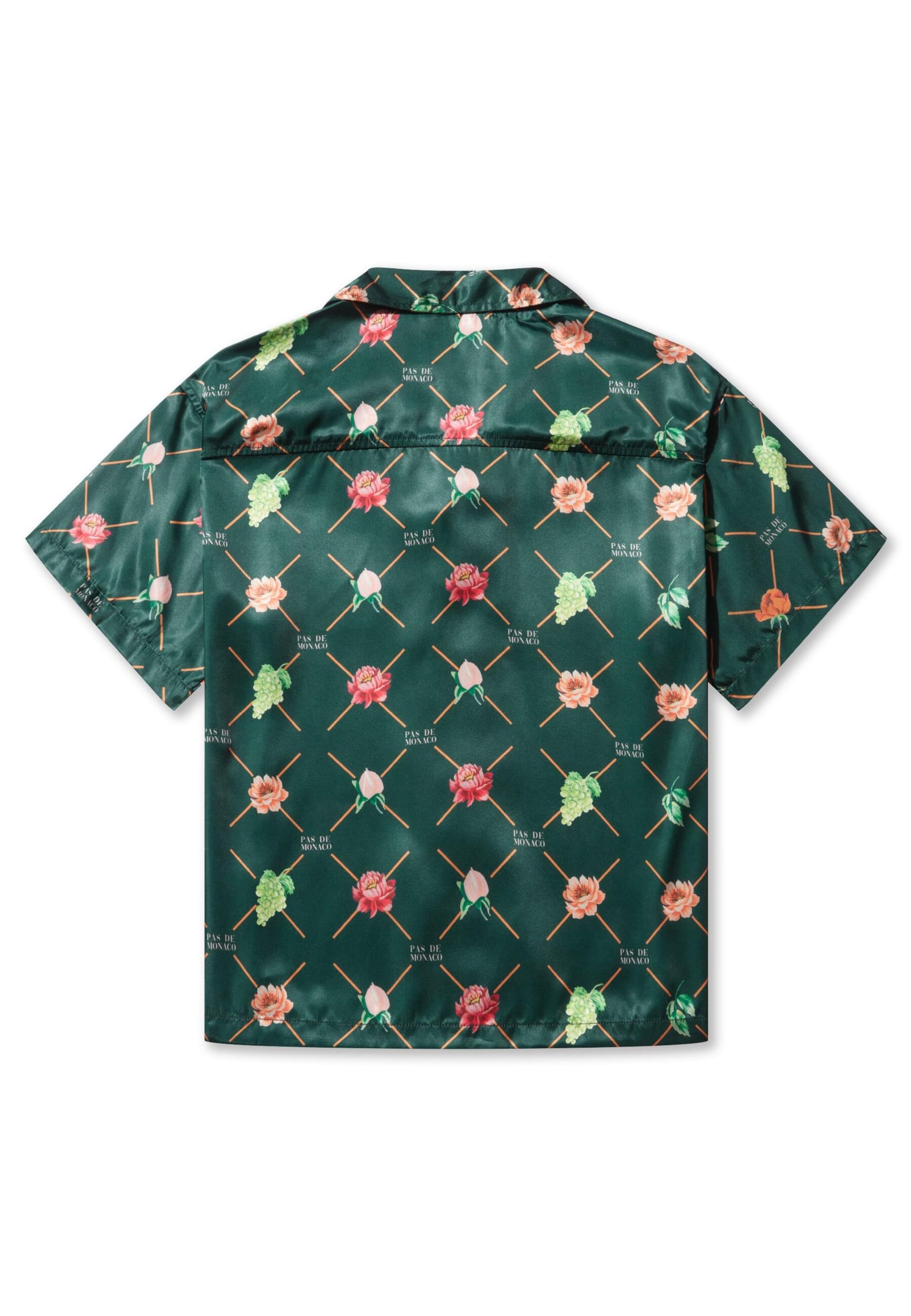 Pas De Monaco Regular Fit Hemd 'FRUIT MONOGRAM CUBAN' in Grün