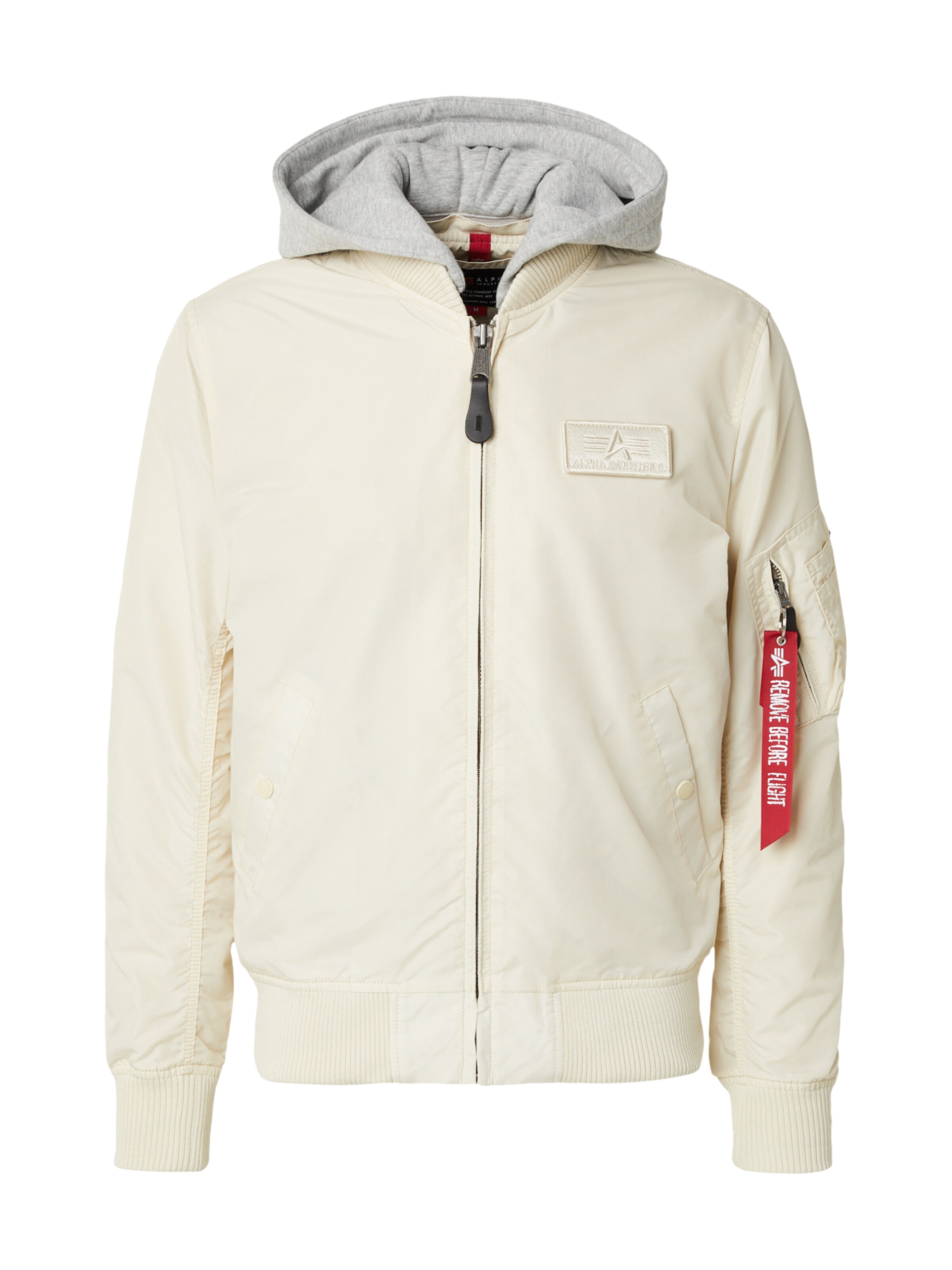 ALPHA INDUSTRIES Демисезонная куртка 'MA-1' в Бежевый: спереди