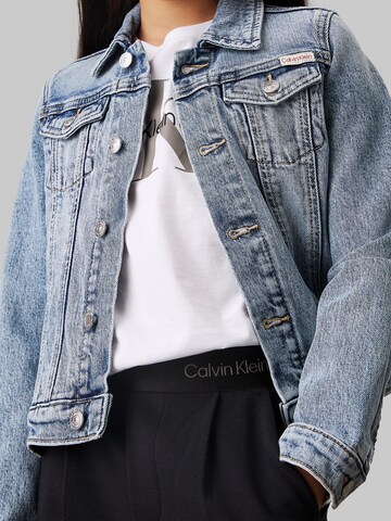 Calvin Klein Jeans Wide leg Broek in Zwart