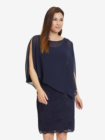 Robe de cocktail Vera Mont en bleu : devant