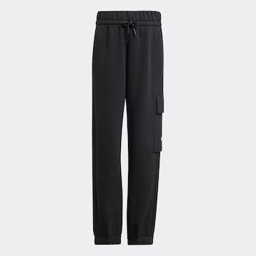 ADIDAS SPORTSWEAR Tapered Workout Pants in Black: front
