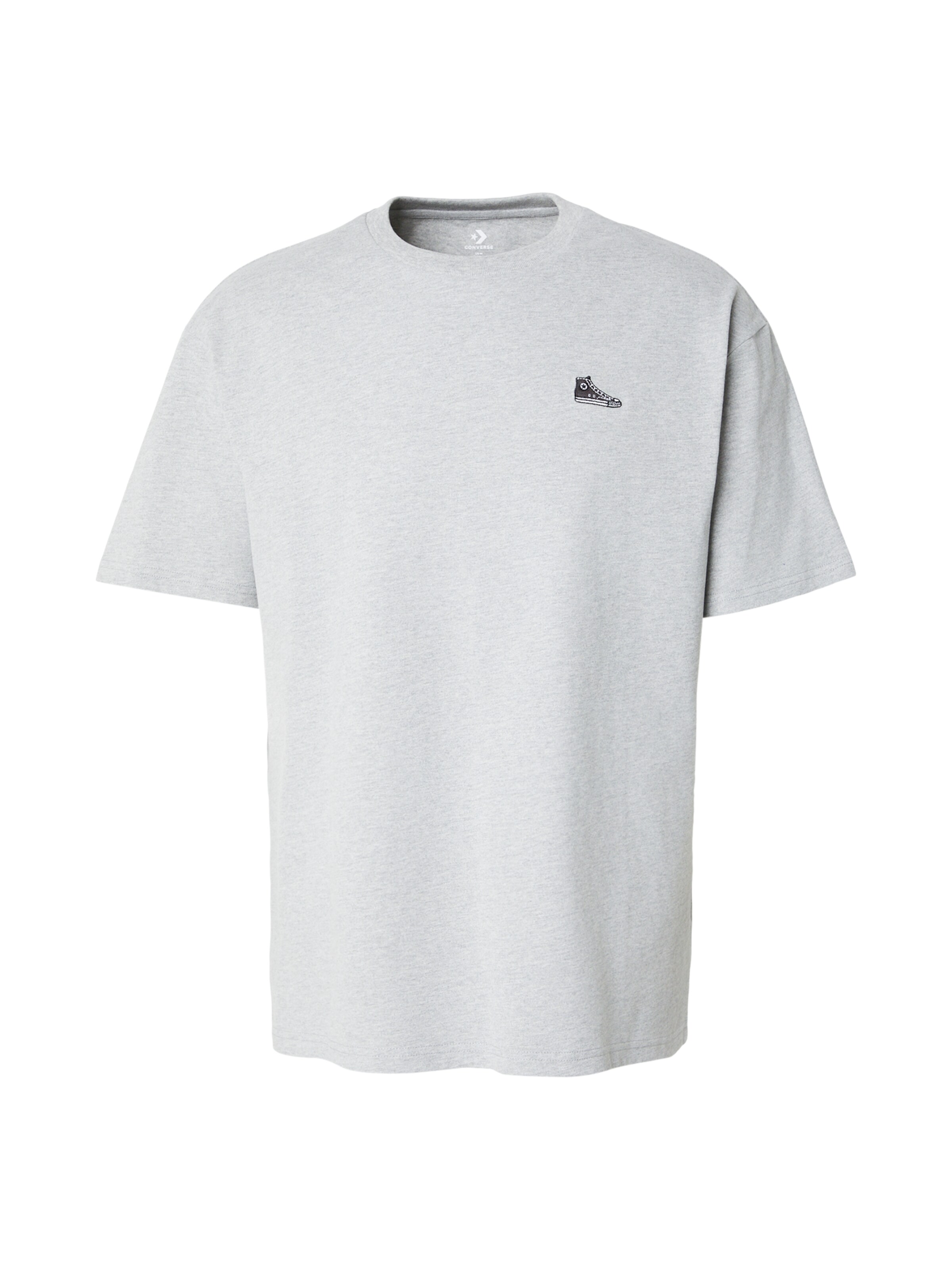 CONVERSE T-Shirt in grau / schwarz, Produktansicht