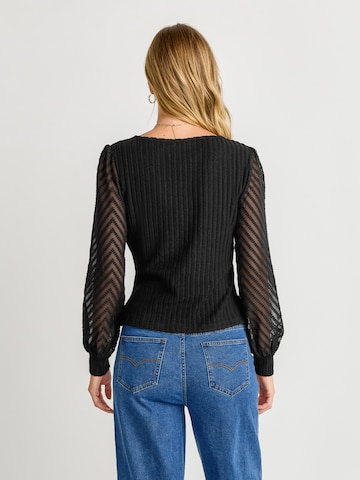 Cupshe - Blusa 'Long Sleeve' em preto