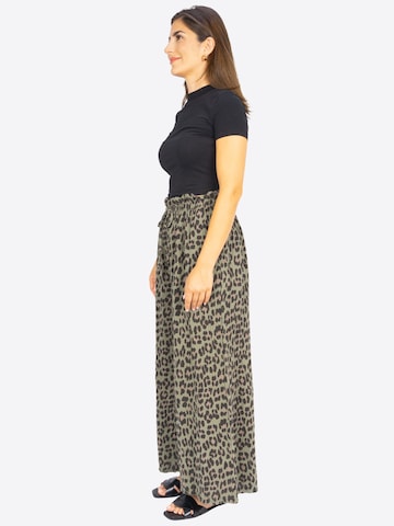 Wide Leg Pantalon ' DANI LEO MUSSELIN ' Seasons of April en vert