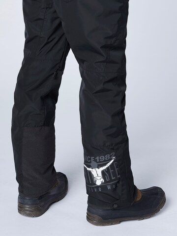 CHIEMSEE Regular Outdoor Pants 'Taos' in Black