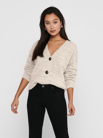 ONLY Knit Cardigan 'CELINA' in Beige: front