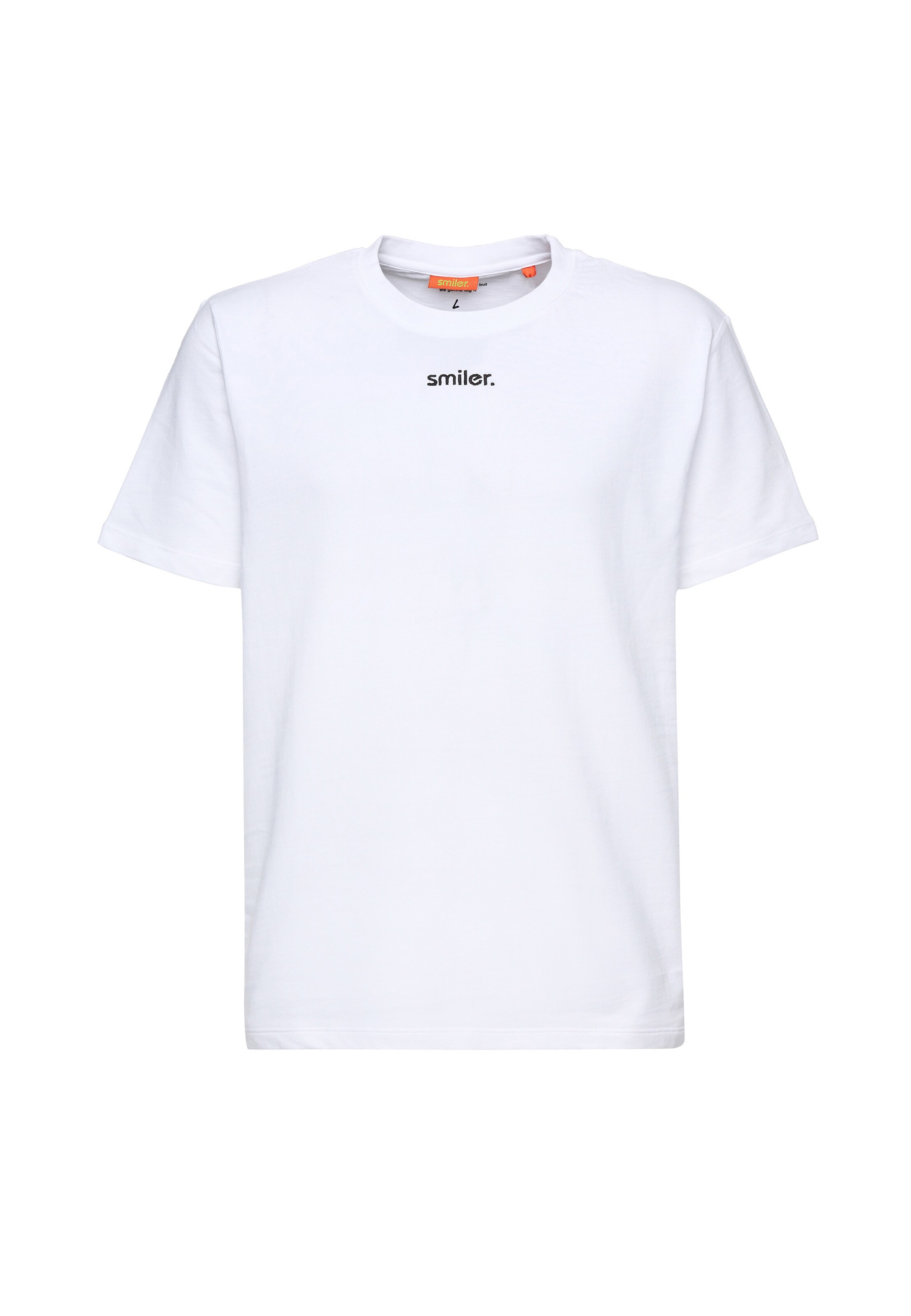 T-Shirt smiler. en blanc : devant
