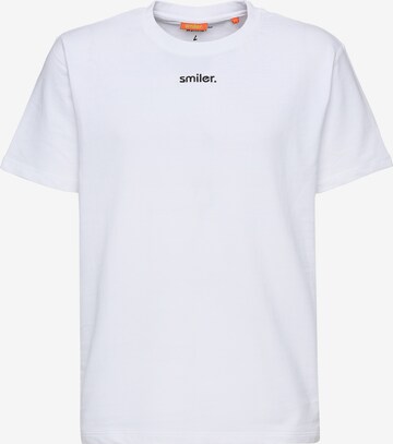 T-Shirt smiler. en blanc : devant