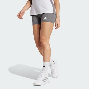 ADIDAS PERFORMANCE Skinny Sportbroek in Zwart: voorkant