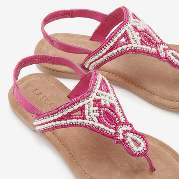 LASCANA T-Bar Sandals in Pink