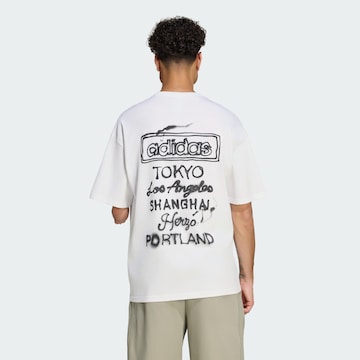 T-Shirt 'Powder Tongue' ADIDAS ORIGINALS en blanc : devant