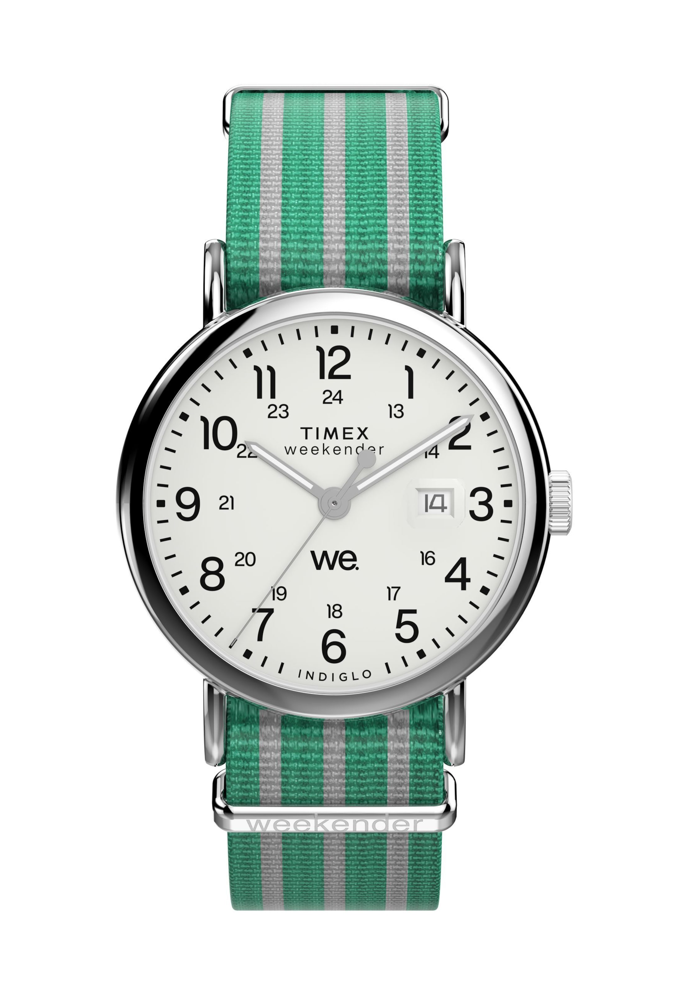TIMEX Analoguhr 'Timex Weekender' in Grün: Vorderseite