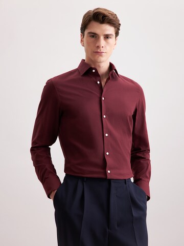 SEIDENSTICKER Slim fit Business shirt ' Schwarze Rose ' in Red: front