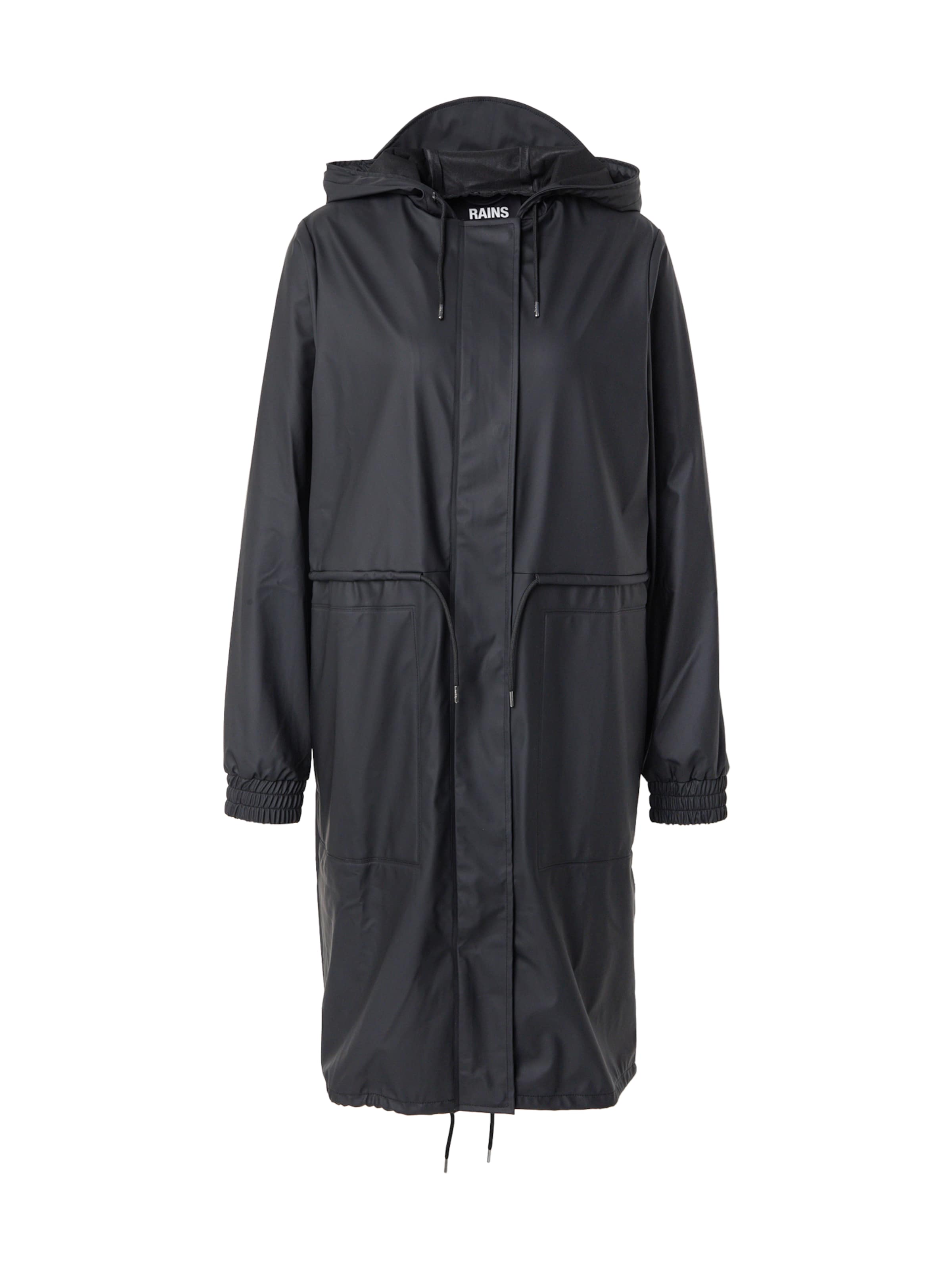 Veste fonctionnelle 'String W' RAINS en noir : devant