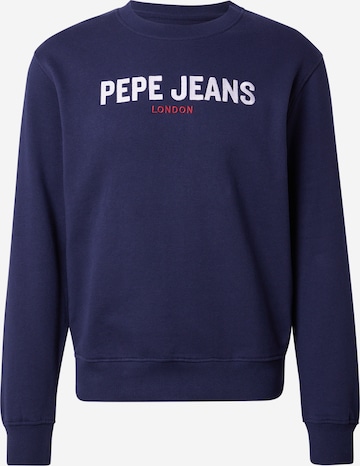 Pepe Jeans Mikina – modrá: přední strana
