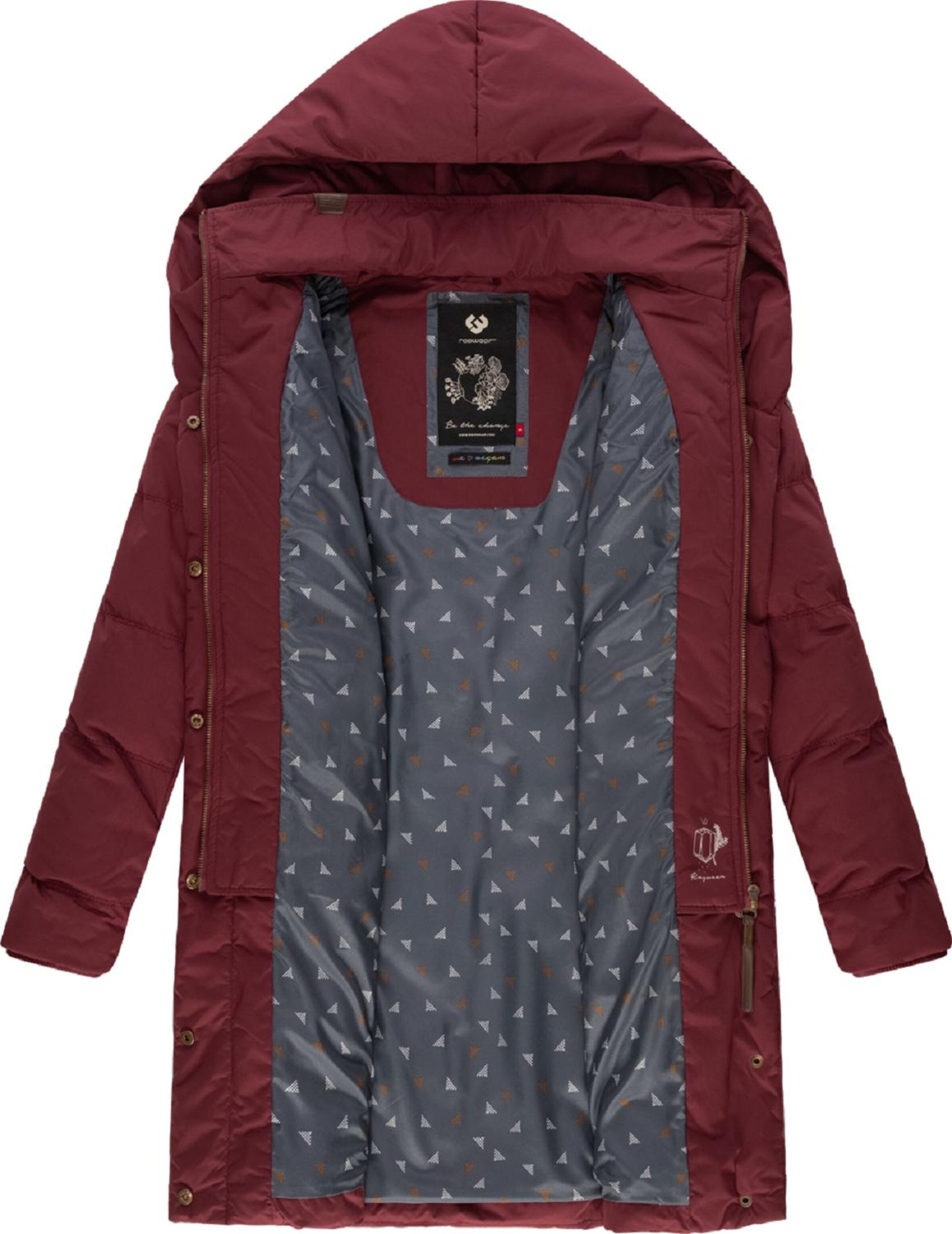 Ragwear Wintermantel 'Natalka II Intl.' in Rot