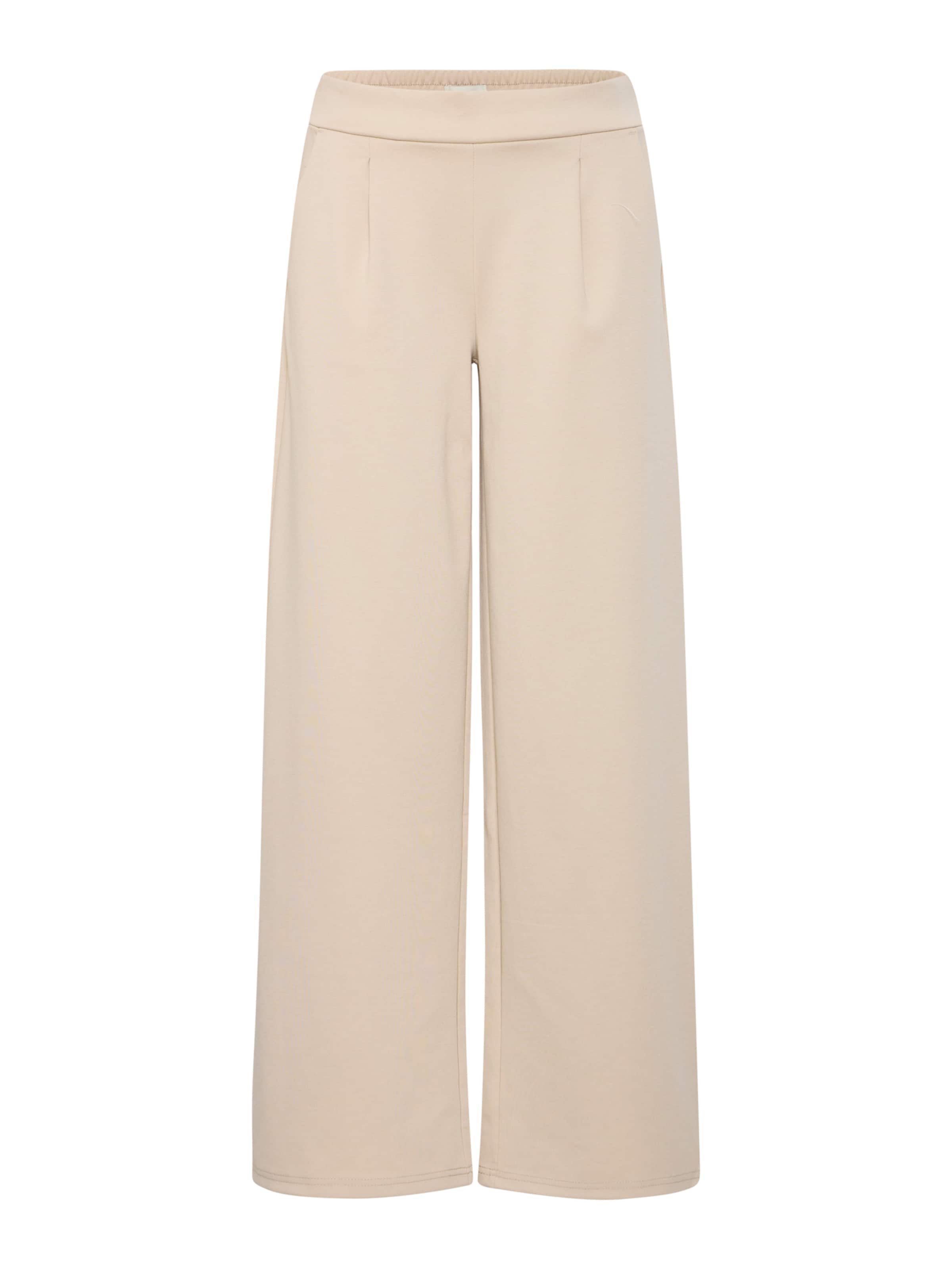 ICHI Zvonové kalhoty Kalhoty se sklady v pase 'IHKate' – béžová: přední strana