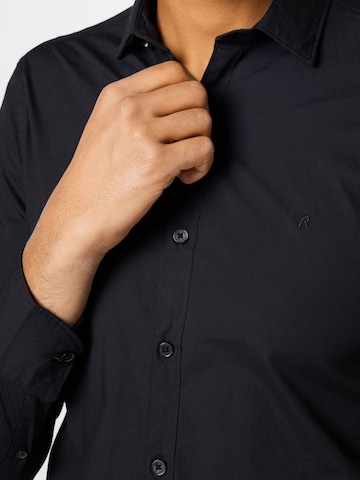 REPLAY Regular fit Button Up Shirt in Black