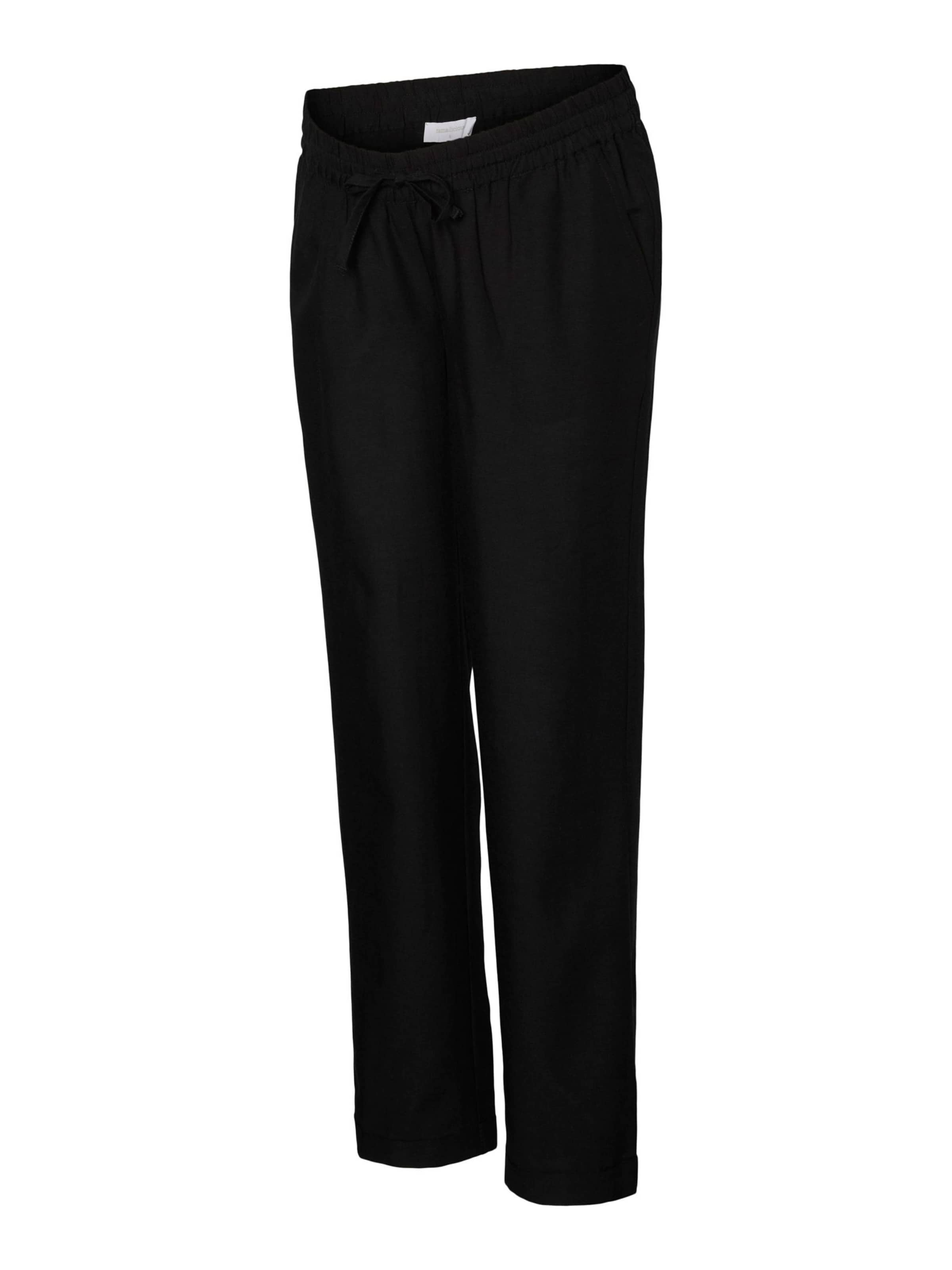 Pantalon 'Petra' MAMALICIOUS en noir : devant