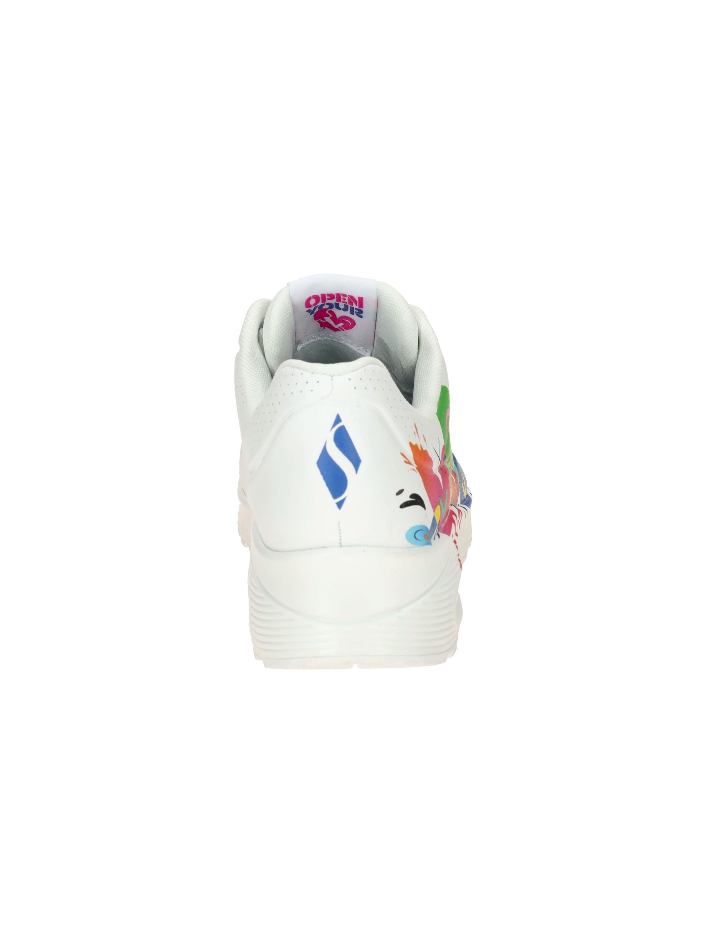 Chaussure à lacets 'Skechers Uno Schuhe weiß bunte Herzen 190008' SKECHERS en blanc