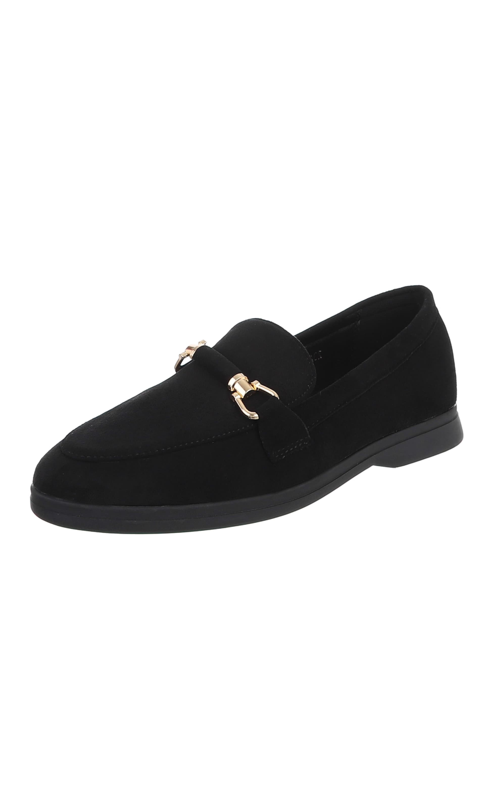 Ital-Design Slipper in Schwarz: Vorderseite