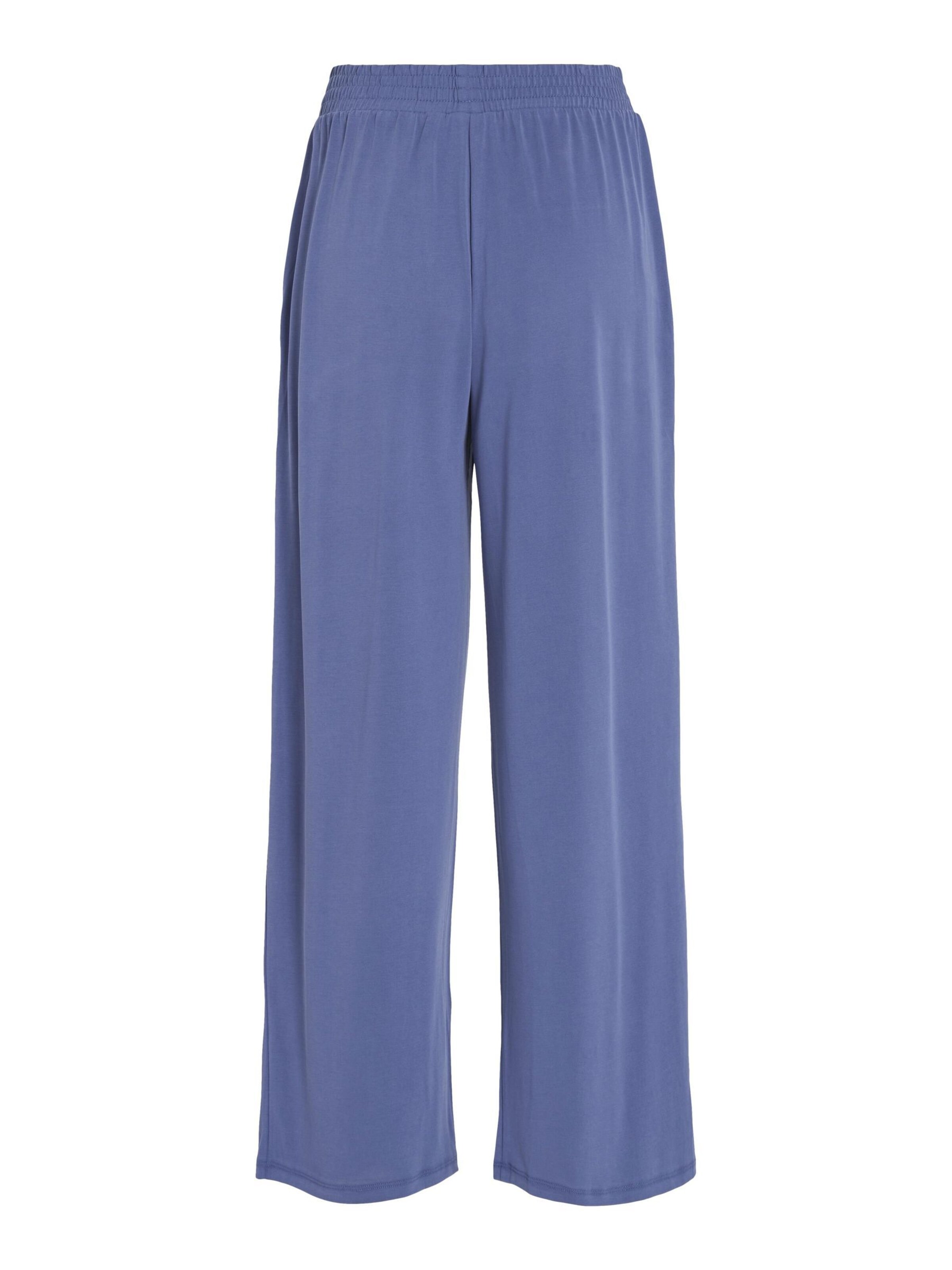 VILA Wide leg Broek in Blauw