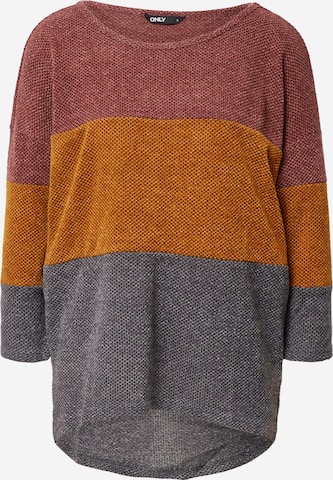 Pull-over 'ALBA' ONLY en marron : devant