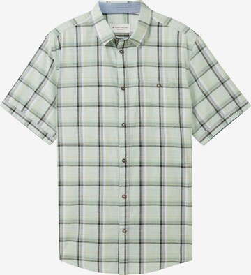 TOM TAILOR Regular fit Button Up Shirt in Green: front