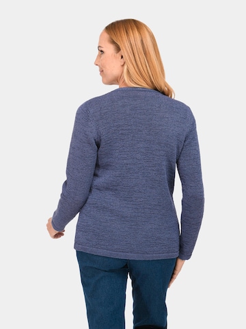 Goldner Strickjacke in Blau