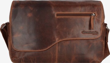 Greenland Nature Document Bag 'Montana' in Brown: front