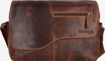 Greenland Nature Document Bag 'Montana' in Brown: front