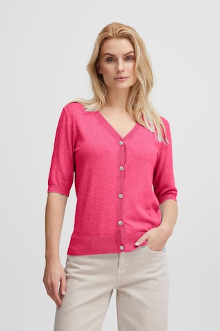 PULZ Jeans Strickjacke 'Pzsara' in Pink: predná strana