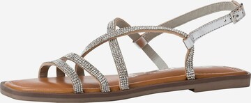 TAMARIS Strap sandal in Silver: front