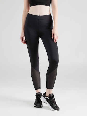 Reebok Skinny Športne hlače 'VECTOR' | črna barva: sprednja stran