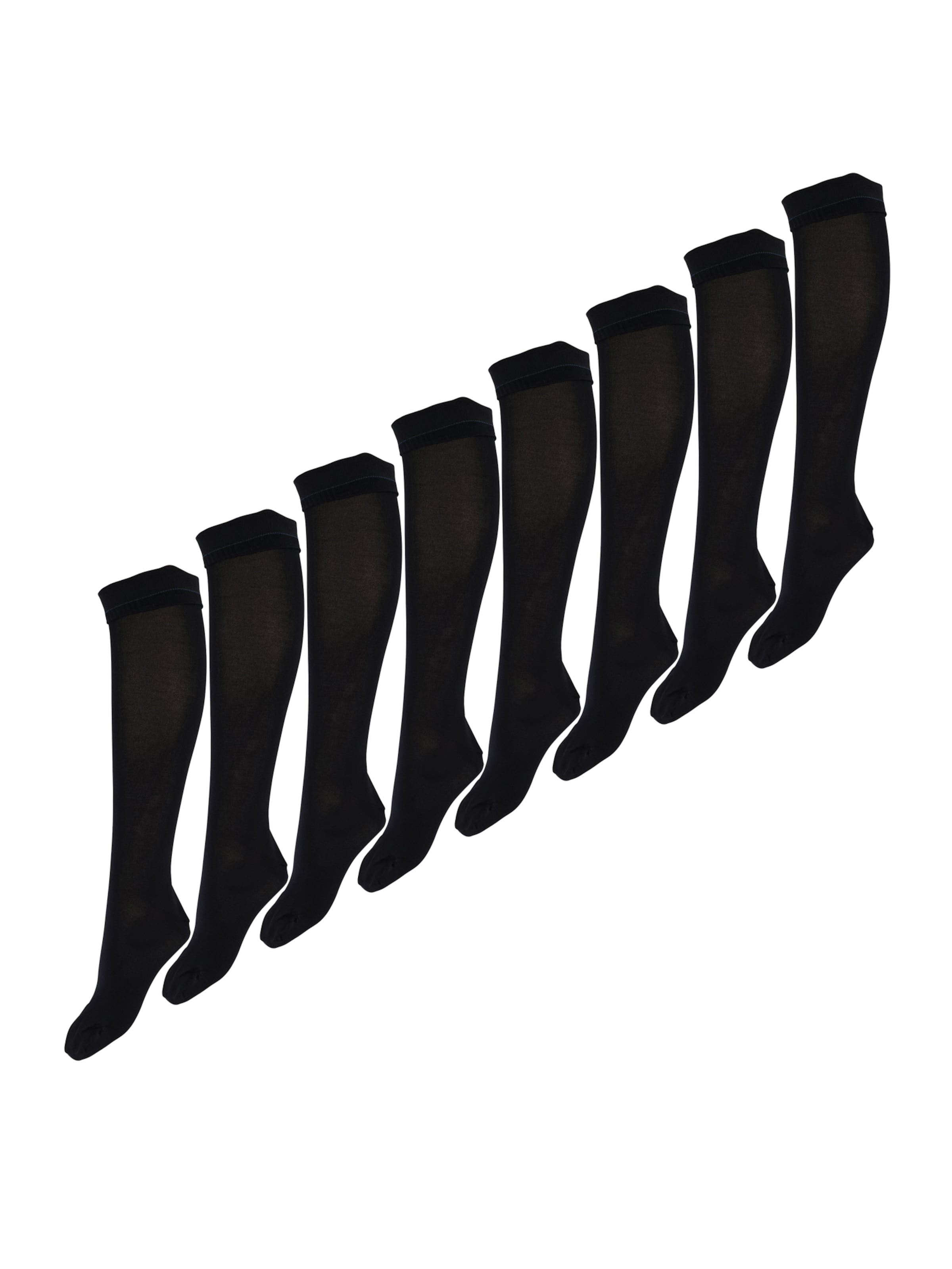Chaussettes montantes ' Bambus ' Nur Die en noir : devant