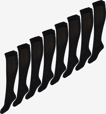 Chaussettes montantes ' Bambus ' Nur Die en noir : devant