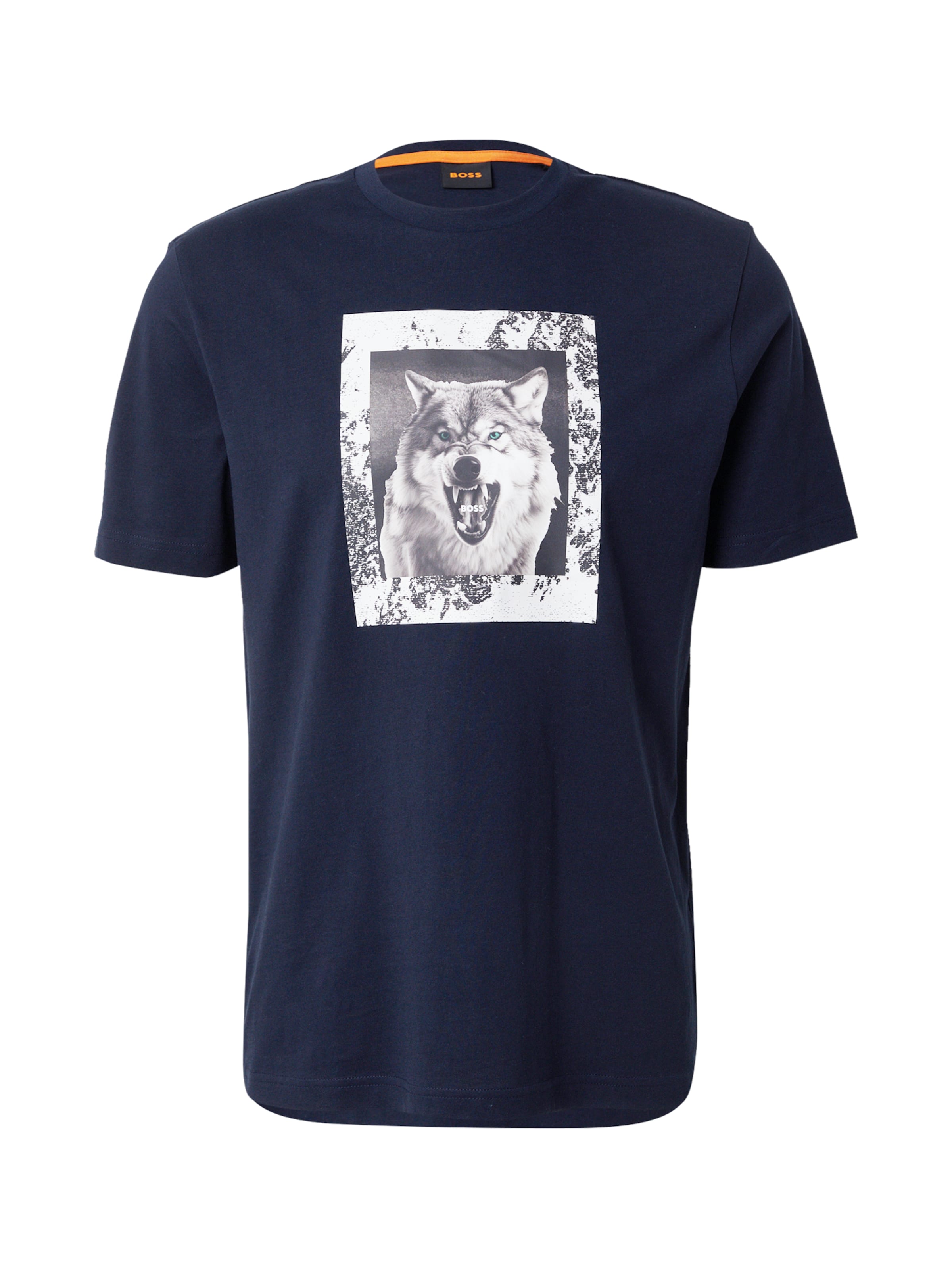 BOSS Футболка 'Te_Lupo' в Синий: спереди