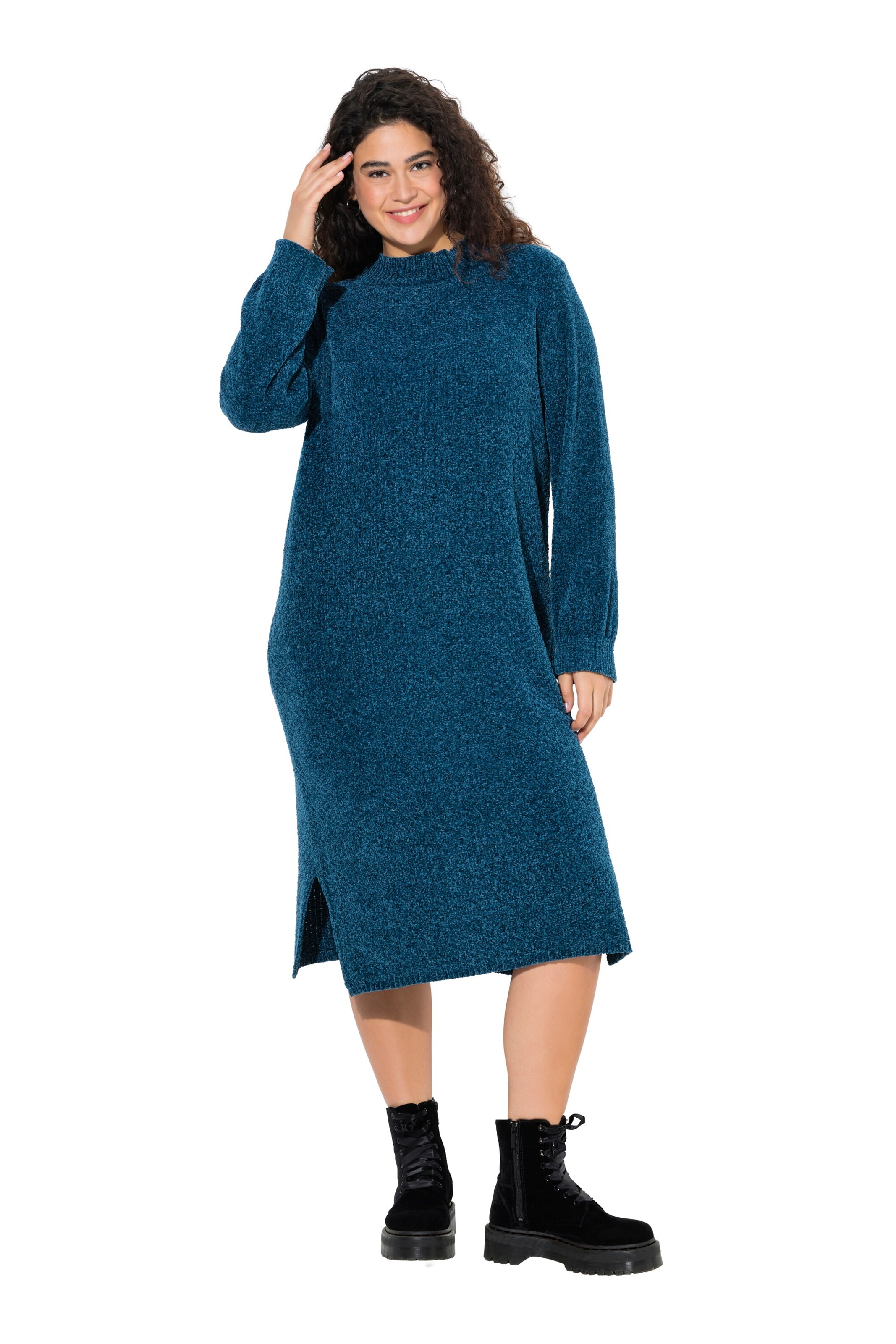 Ulla Popken Strickkleid in Grün: Vorderseite