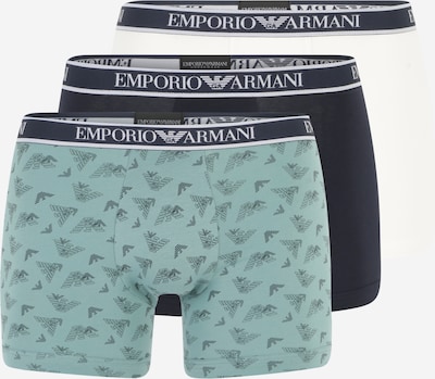 Emporio Armani Boxershorts in de kleur Crème / Navy / Turquoise / Wit, Productweergave