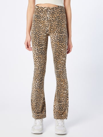 Ragdoll LA Flared Leggings in Bruin: voorkant