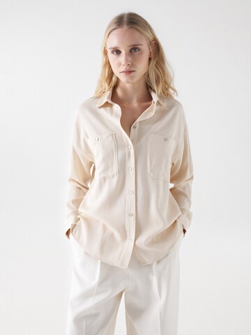 Salsa Jeans Blouse in Beige: voorkant