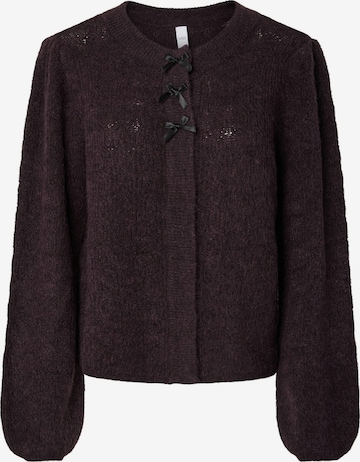 YAS Strickjacke 'YASBonso' in Lila: Vorderseite