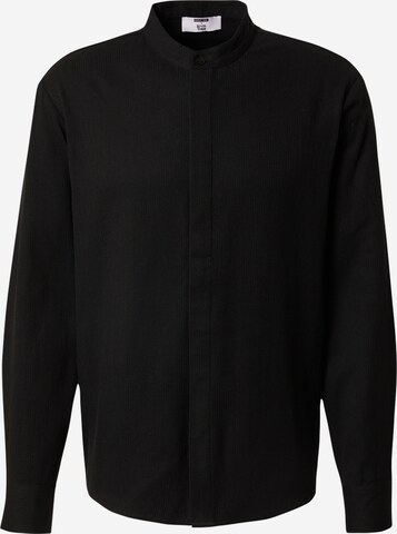 ABOUT YOU x Kevin Trapp Regular fit Button Up Shirt 'Valentin' in Black: front