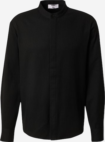 ABOUT YOU x Kevin Trapp Button Up Shirt 'Valentin' in Black: front