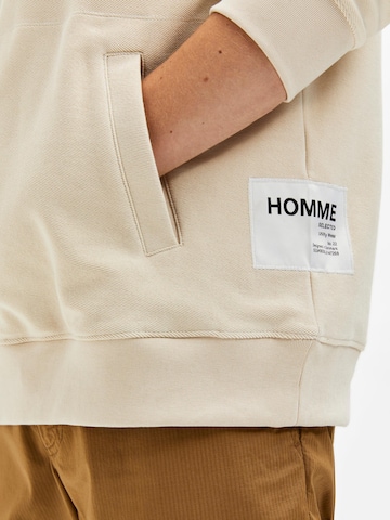 SELECTED HOMME Sweatshirt in Beige