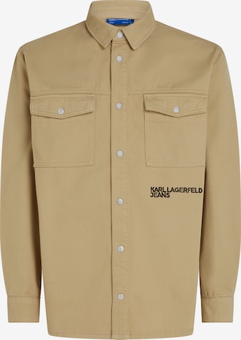 KARL LAGERFELD JEANS Regular fit Button Up Shirt in Brown: front