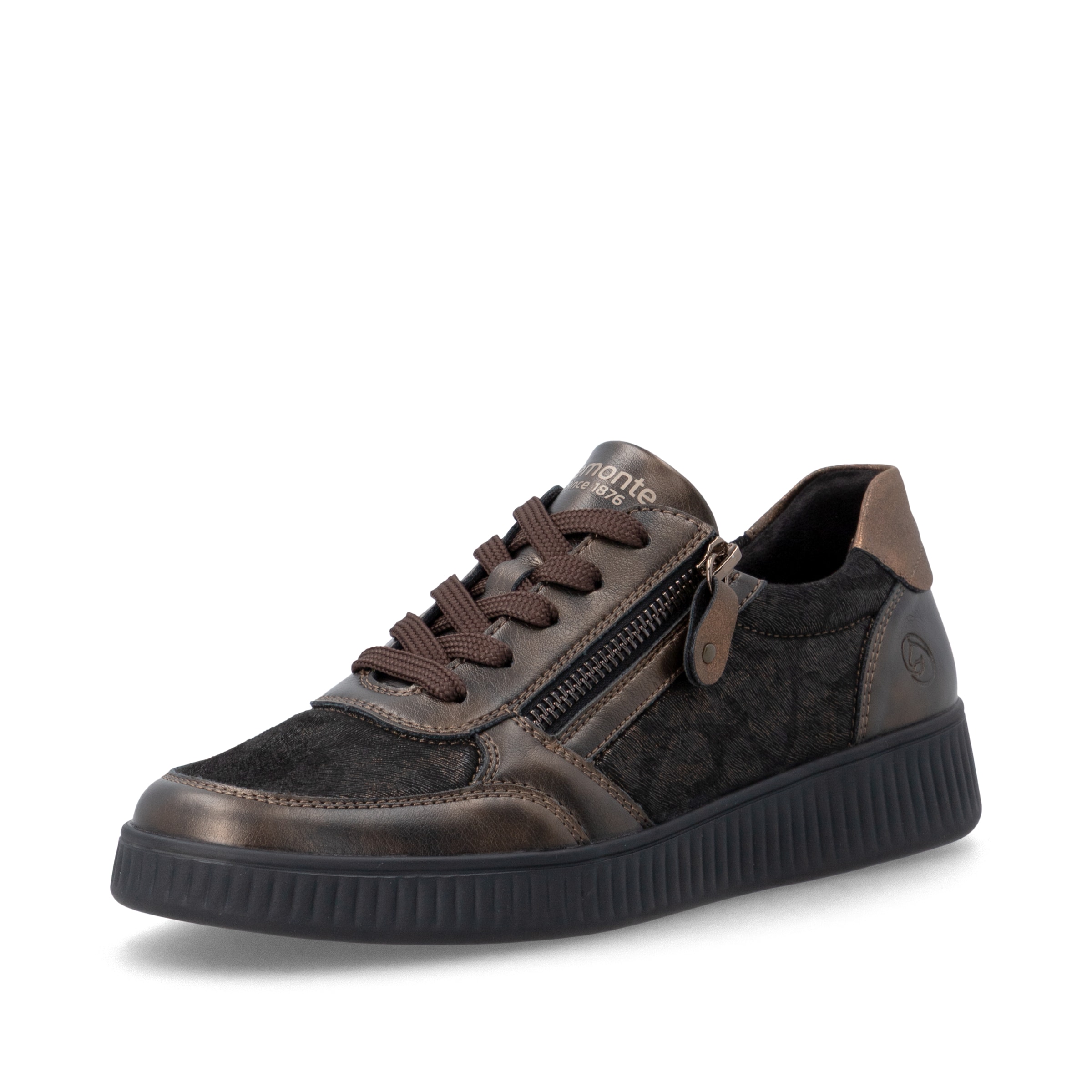 Baskets basses REMONTE en marron : devant