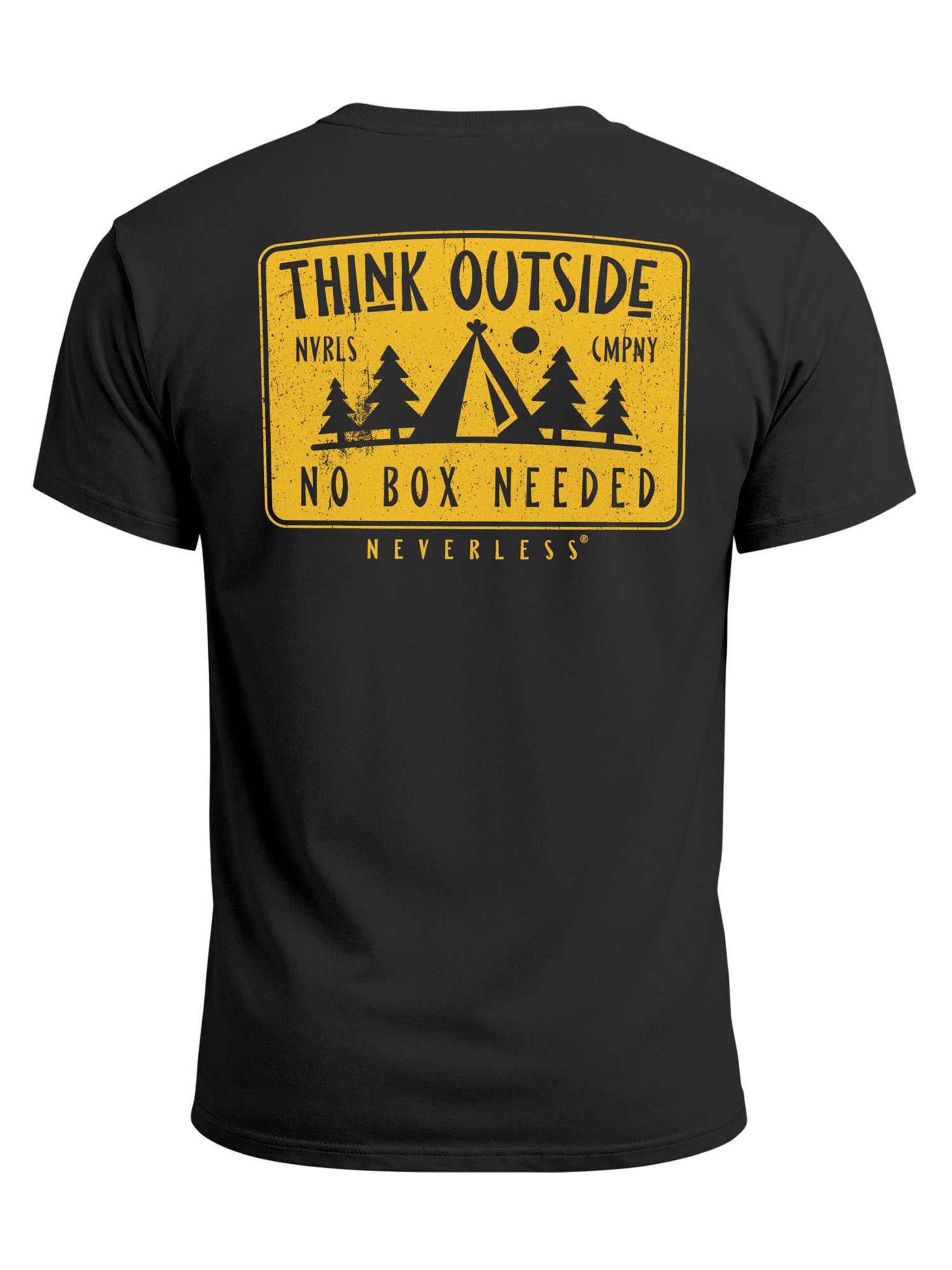 Neverless Shirt 'Think Outside'‌‌‌‌‌ in Schwarz